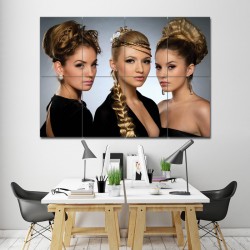 Langhaarfrisuren Friseursalon Wand-Kunstdruck Riesenposter (P-1387)